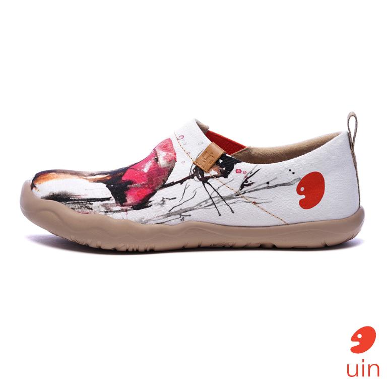uin 西班牙原創設計 女鞋 帆布鞋 懶人鞋 吻的回憶彩繪休閒鞋W0101008