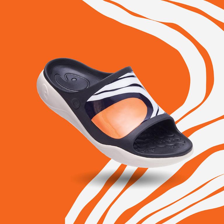 uin 西班牙原創設計 男鞋 涼鞋 拖鞋 橙光彩繪休閒鞋M1125437