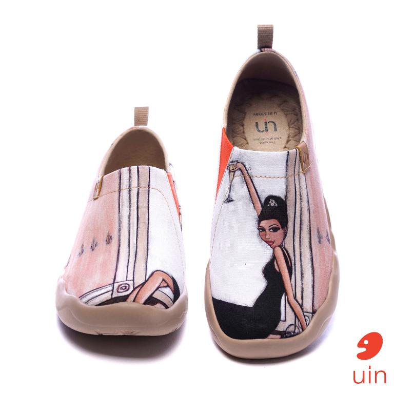 uin 西班牙原創設計 女鞋 帆布鞋 懶人鞋 法都魅族彩繪休閒鞋W0101011