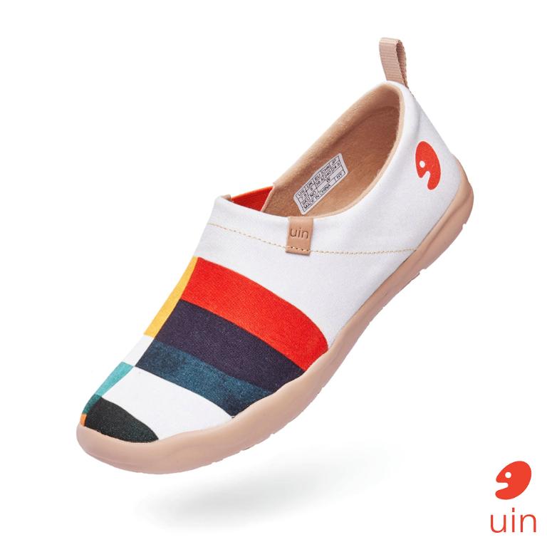 uin 西班牙原創設計 女鞋 帆布鞋 懶人鞋 延伸彩繪休閒鞋W1109376