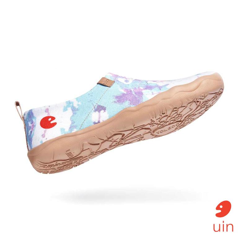 uin 西班牙原創設計 女鞋 帆布鞋 懶人鞋 緬因貓彩繪休閒鞋W1109546