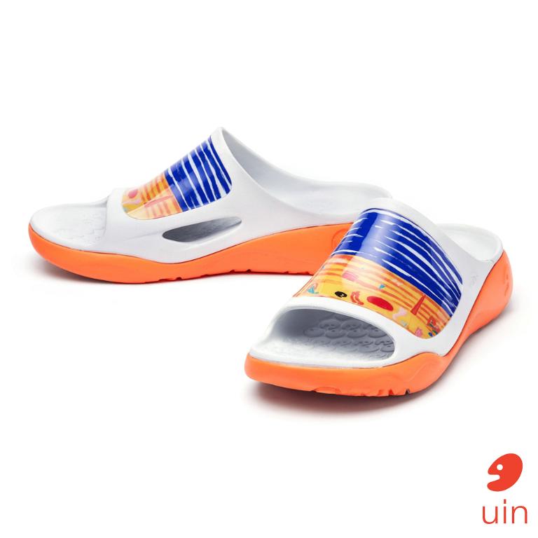 uin 西班牙原創設計 男鞋 涼鞋 拖鞋 涂海彩繪休閒鞋M1125436