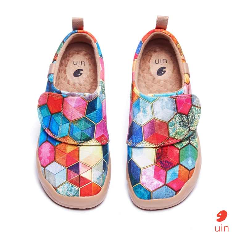 uin 西班牙原創設計 童鞋 黏帶 彩瓷彩繪休閒鞋K1109144
