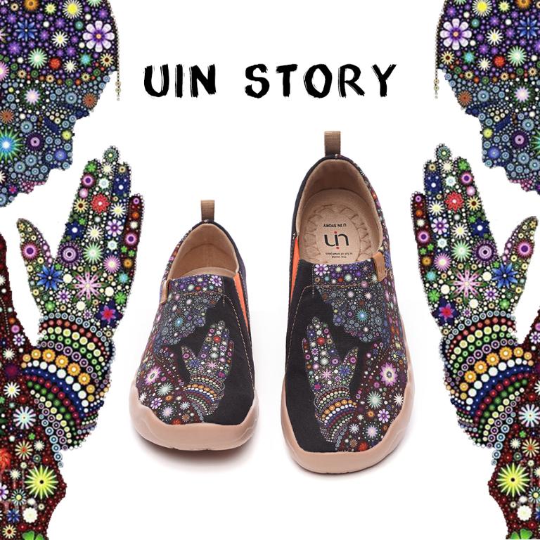 uin 西班牙原創設計 男鞋 帆布鞋 懶人鞋 許願彩繪休閒鞋M0101193