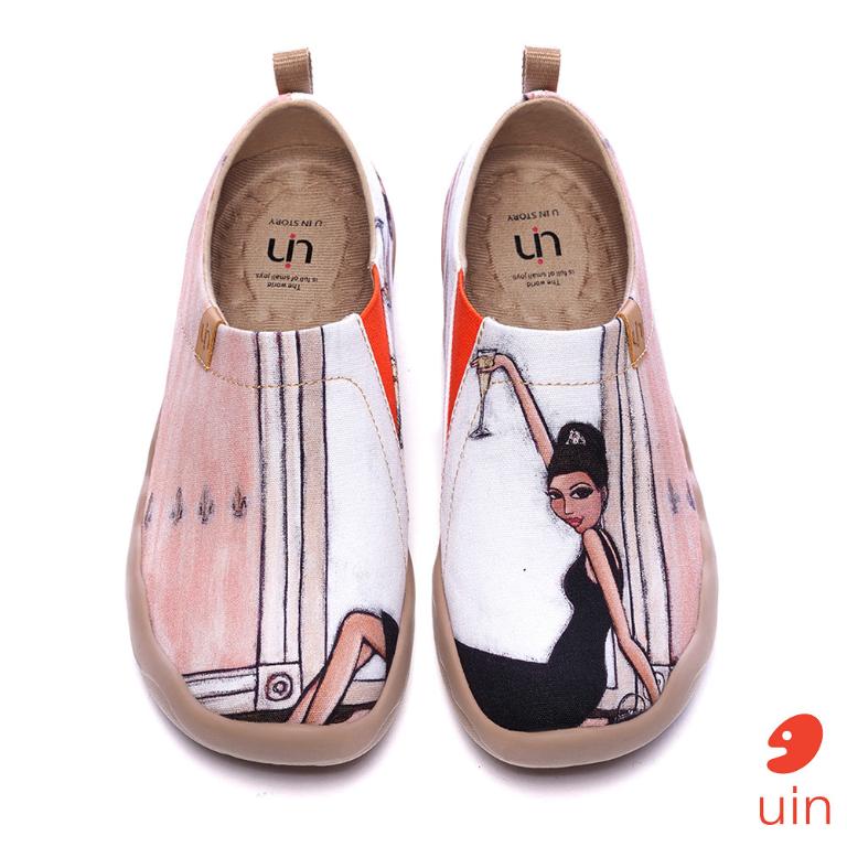 uin 西班牙原創設計 女鞋 帆布鞋 懶人鞋 法都魅族彩繪休閒鞋W0101011