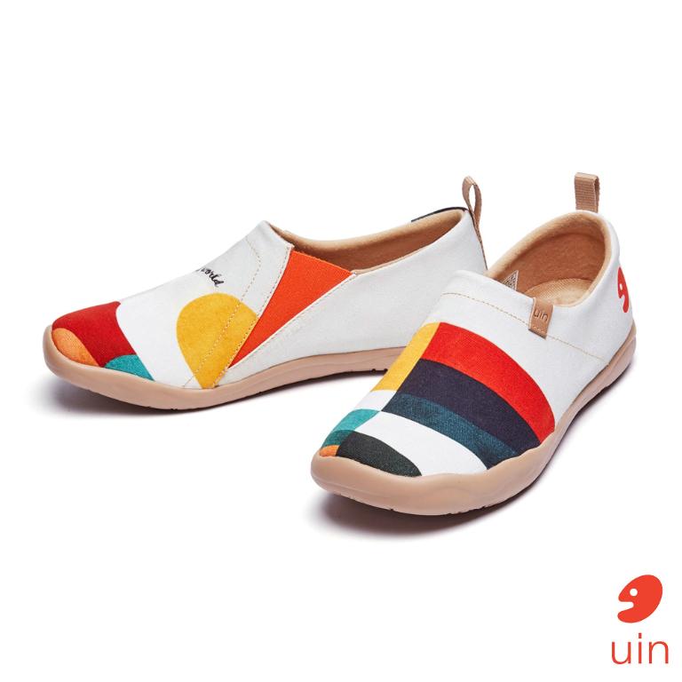 uin 西班牙原創設計 女鞋 帆布鞋 懶人鞋 延伸彩繪休閒鞋W1109376