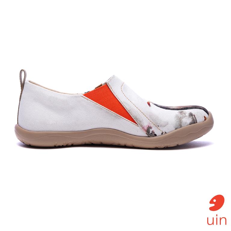 uin 西班牙原創設計 女鞋 帆布鞋 懶人鞋 吻的回憶彩繪休閒鞋W0101008
