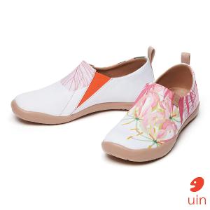 uin 西班牙原創設計 女鞋 帆布鞋 懶人鞋 熱帶花語彩繪休閒鞋W1010069