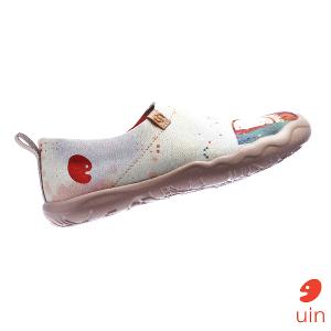 uin 西班牙原創設計 女鞋 帆布鞋 懶人鞋 春日巴黎彩繪休閒鞋W0101009