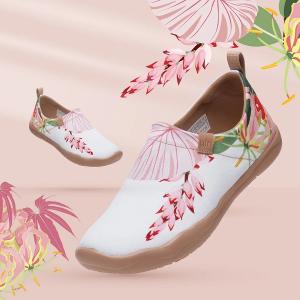 uin 西班牙原創設計 女鞋 帆布鞋 懶人鞋 熱帶花語彩繪休閒鞋W1010069