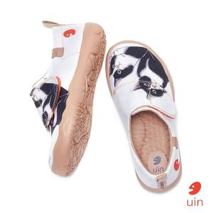 uin 西班牙 原創設計 童鞋 黏帶 牛奶貓彩繪休閒鞋K1109139