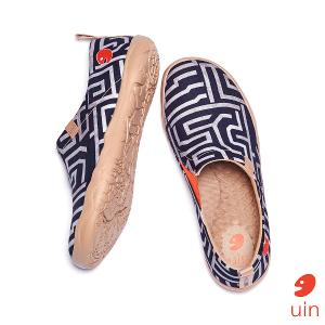 uin 西班牙原創設計 男鞋 帆布鞋 懶人鞋 謎圖彩繪休閒鞋M1109277