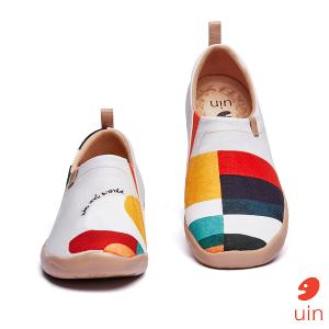 uin 西班牙原創設計 女鞋 帆布鞋 懶人鞋 延伸彩繪休閒鞋W1109376