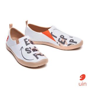 uin 西班牙原創設計 女鞋 帆布鞋 懶人鞋 巴哥的一天彩繪休閒鞋W1010036