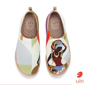uin 西班牙原創設計 女鞋 帆布鞋 懶人鞋 娜慕琳達彩繪休閒鞋510201202