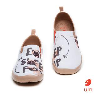 uin 西班牙原創設計 男鞋 帆布鞋 懶人鞋 巴哥的一天彩繪休閒鞋M1010032