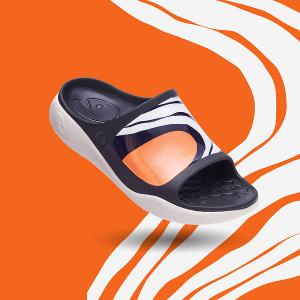 uin 西班牙原創設計 男鞋 涼鞋 拖鞋 橙光彩繪休閒鞋M1125437