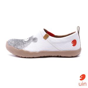 uin 西班牙原創設計 女鞋 帆布鞋 懶人鞋 守護熊彩繪休閒鞋W0101025