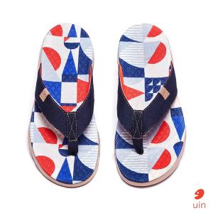 uin 西班牙原創設計 男鞋 涼鞋 拖鞋 棱世紀彩繪休閒鞋M1124417