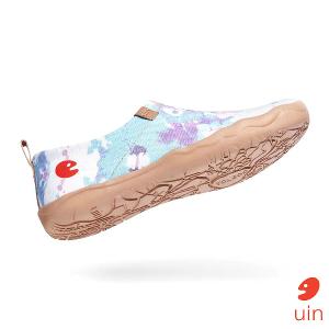 uin 西班牙原創設計 女鞋 帆布鞋 懶人鞋 緬因貓彩繪休閒鞋W1109546