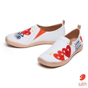 uin 西班牙原創設計 男鞋 帆布鞋 懶人鞋 愛的腳踏車彩繪休閒鞋M1010021