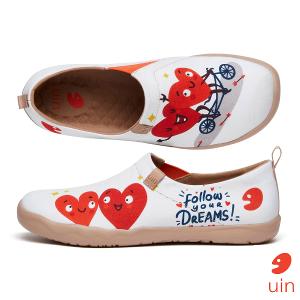 uin 西班牙原創設計 男鞋 帆布鞋 懶人鞋 愛的腳踏車彩繪休閒鞋M1010021