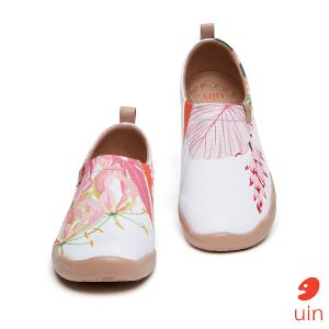 uin 西班牙原創設計 女鞋 帆布鞋 懶人鞋 熱帶花語彩繪休閒鞋W1010069