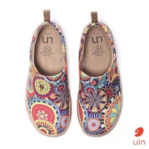 uin 西班牙原創設計 女鞋 帆布鞋 懶人鞋 花花世界彩繪休閒鞋82012078