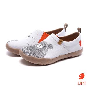 uin 西班牙原創設計 女鞋 帆布鞋 懶人鞋 守護熊彩繪休閒鞋W0101025