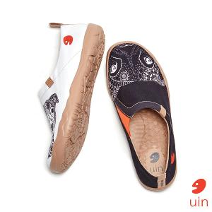 uin 西班牙原創設計 男鞋 帆布鞋 懶人鞋 斗牛愛犬彩繪休閒鞋M1109292
