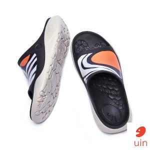 uin 西班牙原創設計 男鞋 涼鞋 拖鞋 橙光彩繪休閒鞋M1125437