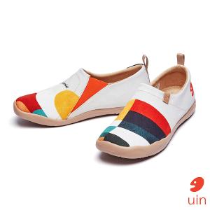 uin 西班牙原創設計 女鞋 帆布鞋 懶人鞋 延伸彩繪休閒鞋W1109376