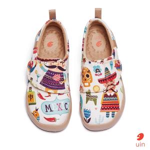 uin 西班牙原創設計 童鞋 黏帶 童趣墨西哥彩繪休閒鞋K1109138