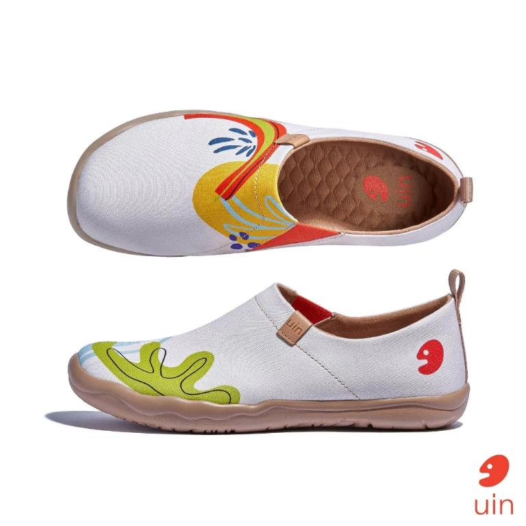 uin 西班牙原創設計 女鞋 帆布鞋 懶人鞋 山野彩虹彩繪休閒鞋W1010617