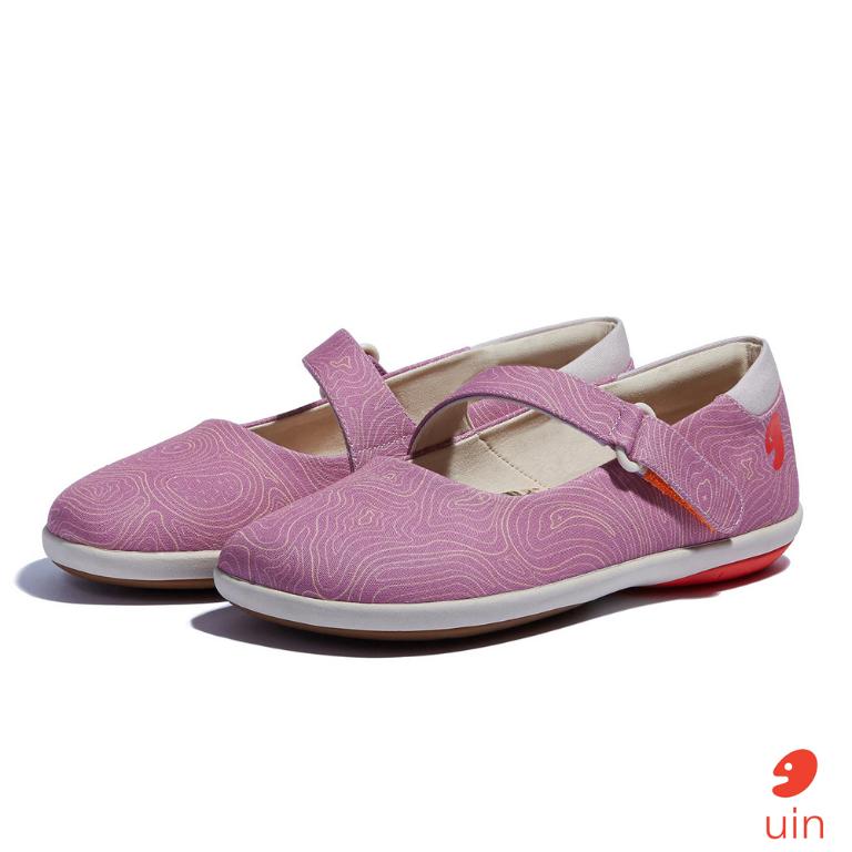 uin 西班牙原創設計 女鞋 帆布鞋 懶人鞋 伊利特3丁香紫素色休閒鞋W1620753
