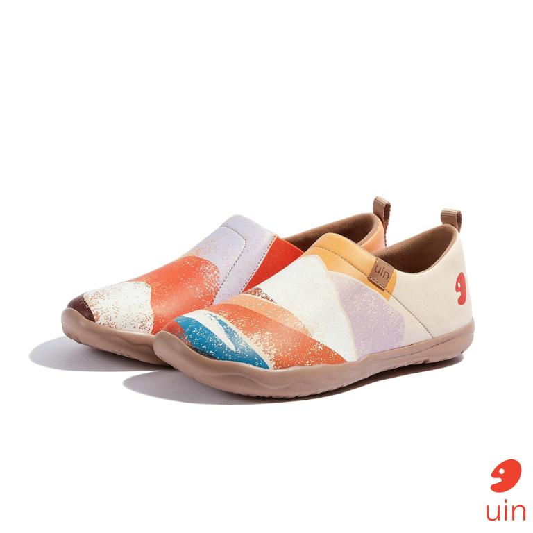 uin 西班牙原創設計 女鞋 懶人鞋 多彩山彩繪休閒鞋W1010350