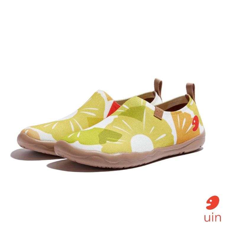 uin 西班牙原創設計 女鞋 帆布鞋 懶人鞋 菠蘿片彩繪休閒鞋W1010577