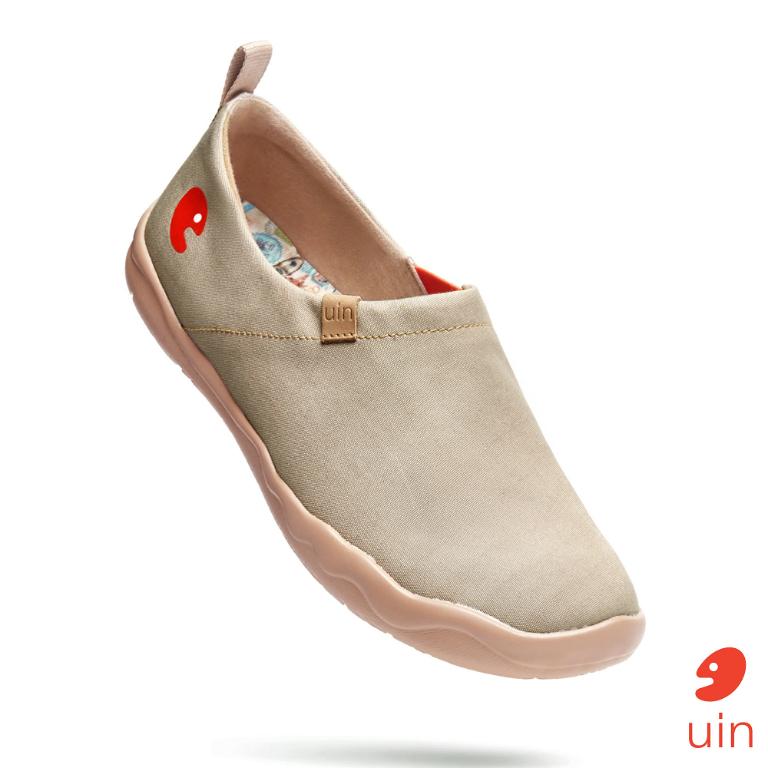 uin 西班牙原創設計 女鞋 帆布鞋 懶人鞋 托萊多素色蒼黃休閒鞋W1109390