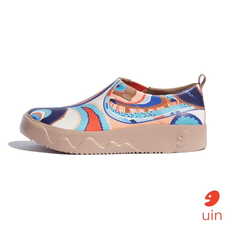 uin 西班牙原創設計 女鞋 懶人鞋 托萊多9色彩渦旋2彩繪休閒鞋W1710412
