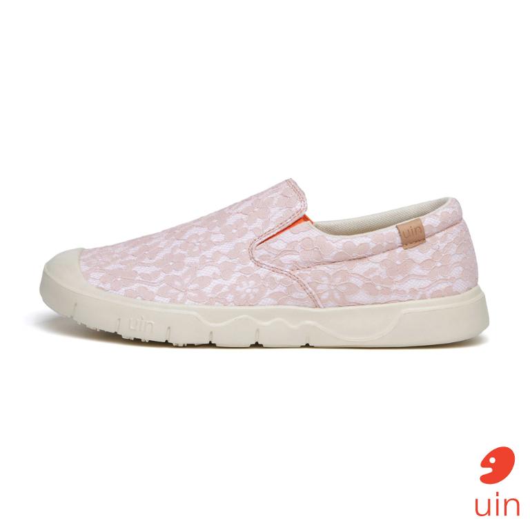 uin 西班牙原創設計 女鞋 懶人鞋 卡迪斯蕾絲復古紅彩繪閒女鞋W1490132
