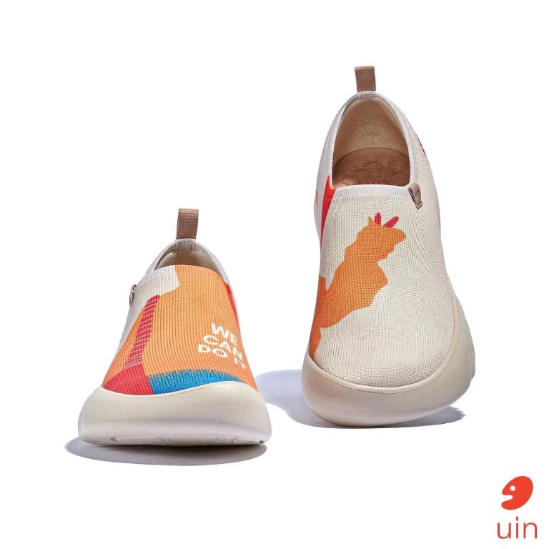 uin 西班牙原創設計 女鞋 帆布鞋 懶人鞋 自信滿滿彩繪休閒鞋W1010770