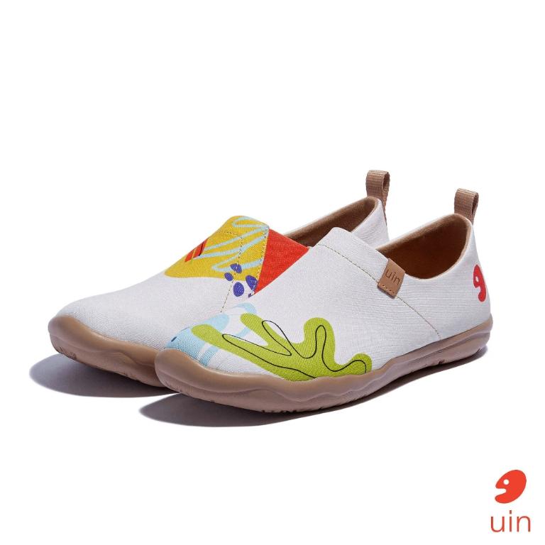 uin 西班牙原創設計 女鞋 帆布鞋 懶人鞋 山野彩虹彩繪休閒鞋W1010617