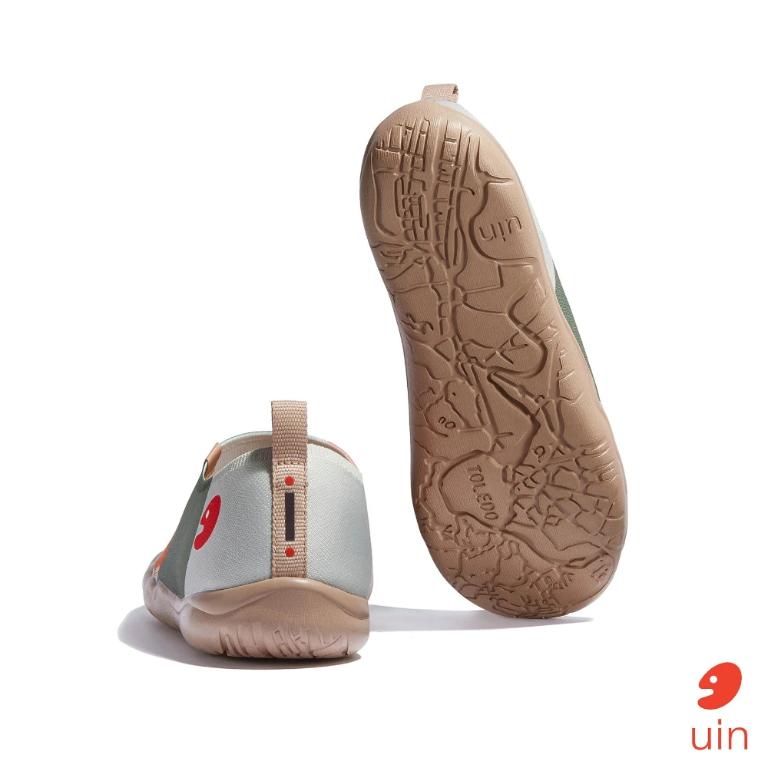 uin 西班牙原創設計 女鞋 帆布鞋 懶人鞋 綠意蔓延彩繪休閒鞋W1010569