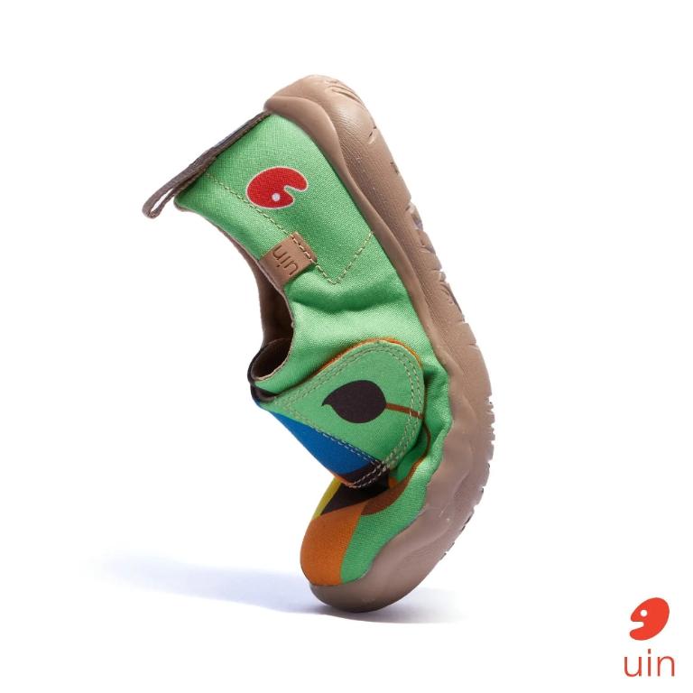 uin 西班牙原創設計 童鞋 黏帶 帆布鞋 大頭獅子彩繪休閒鞋K1010050