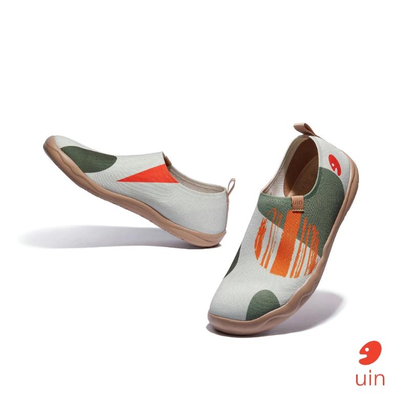 uin 西班牙原創設計 女鞋 帆布鞋 懶人鞋 綠意蔓延彩繪休閒鞋W1010569