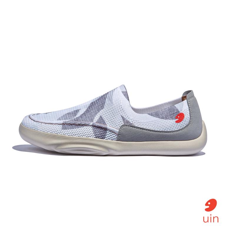 uin 西班牙原創設計 男鞋 帆布鞋 懶人鞋 樂褔鞋 冬日之海彩繪休閒鞋M1950410