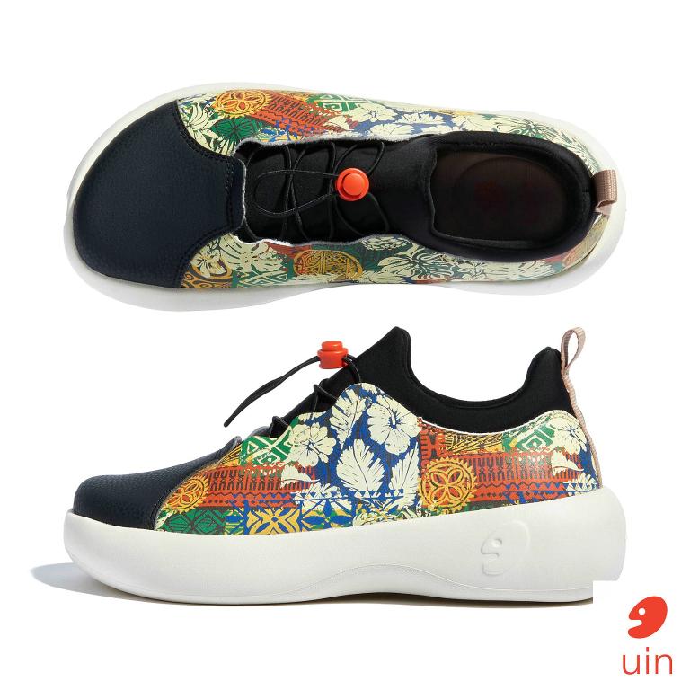 uin 西班牙原創設計 女鞋 運動鞋 巴特羅2花夜彩繪休閒鞋W1760431