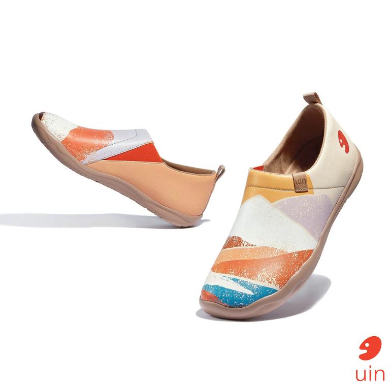 uin 西班牙原創設計 女鞋 懶人鞋 多彩山彩繪休閒鞋W1010350