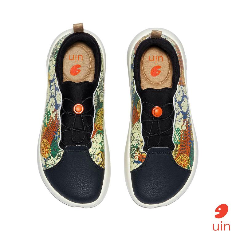uin 西班牙原創設計 女鞋 運動鞋 巴特羅2花夜彩繪休閒鞋W1760431