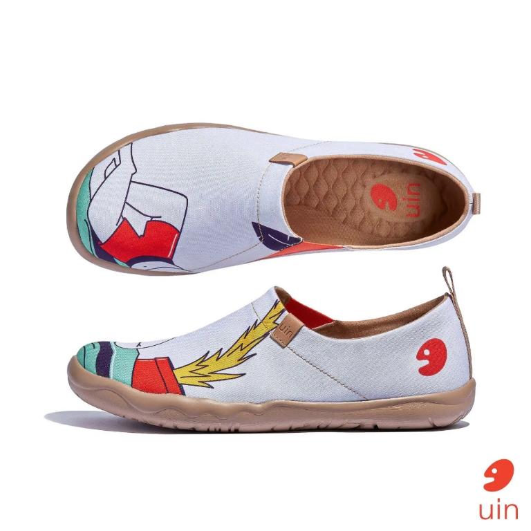 uin 西班牙原創設計 男鞋 帆布鞋 懶人鞋 休假中彩繪休閒鞋M1010374